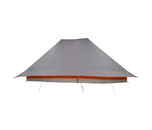 Ģimenes Telts Ar Paplašinātu Pārklāju Pelēkā Un Oranžā Krāsā, Ūdensnecaurlaidīga, 12 Personām Vidaxl