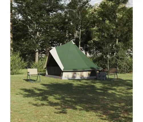Ģimenes Telts Tipi Zaļā 8 Cilvēkiem Ūdensnecaurlaidīga Vidaxl
