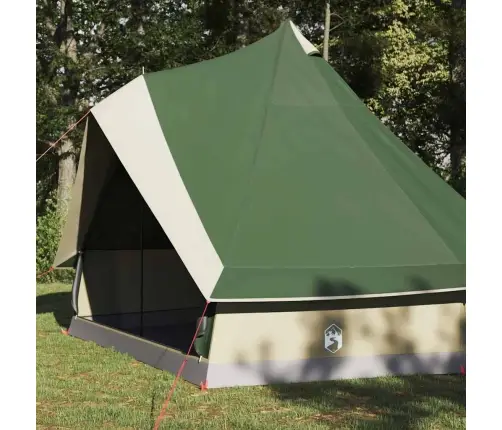 Ģimenes Telts Tipi Zaļā 8 Cilvēkiem Ūdensnecaurlaidīga Vidaxl