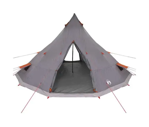 Ģimenes Tipi Telts Pelēkā Un Apelsīnu Krāsā 12 Personām Ūdensizturīga Vidaxl