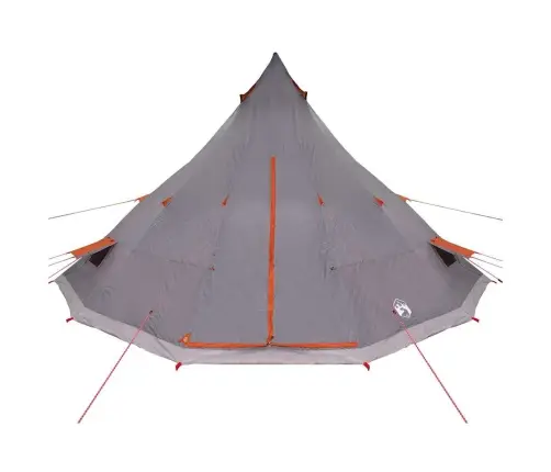 Ģimenes Tipi Telts Pelēkā Un Apelsīnu Krāsā 12 Personām Ūdensizturīga Vidaxl