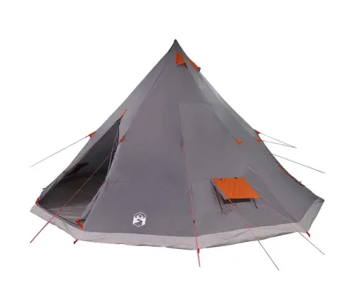 Ģimenes Tipi Telts Pelēkā Un Apelsīnu Krāsā 12 Personām Ūdensizturīga Vidaxl