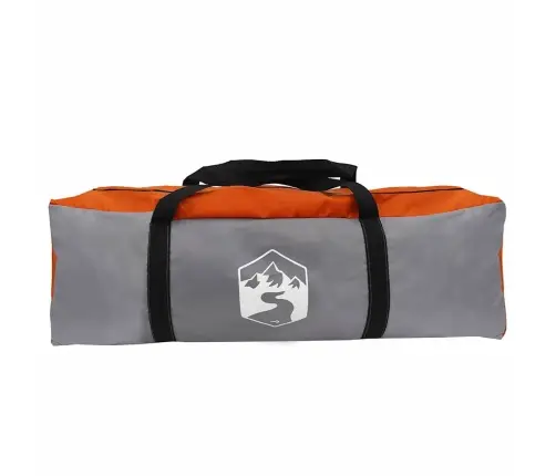 Telts Ar Jumtu Pelēka Un Oranža 492 X 492 X 275 Cm Poliesters Vidaxl