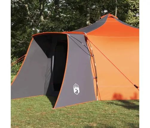 Telts Ar Jumtu Pelēka Un Oranža 492 X 492 X 275 Cm Poliesters Vidaxl