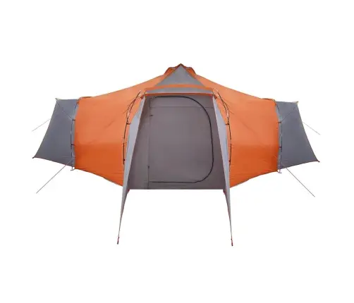 Telts Ar Jumtu Pelēka Un Oranža 492 X 492 X 275 Cm Poliesters Vidaxl