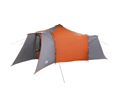 Telts Ar Jumtu Pelēka Un Oranža 492 X 492 X 275 Cm Poliesters Vidaxl