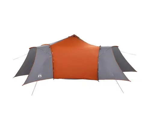 Telts Ar Jumtu Pelēka Un Oranža 492 X 492 X 275 Cm Poliesters Vidaxl