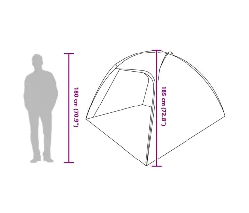 Telk Hall Ja Oranž 370 X 230 X 185 Cm Polüester Ja Klaaskiud