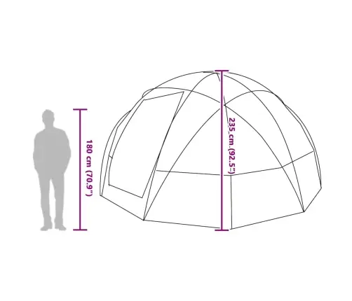 Telkimise Telk Hall Ja Oranž 475 X 475 X 235 Cm Polüester