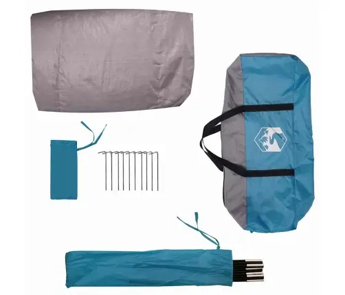 Velosipēdu Uzglabāšanas Telts Ar Jumtu Zila 256 X 222 X 182 Cm Vidaxl