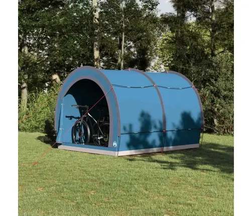 Velosipēdu Uzglabāšanas Telts Ar Jumtu Zila 256 X 222 X 182 Cm Vidaxl