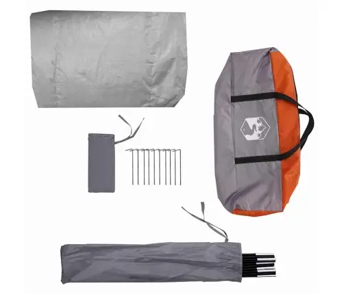 Rattahoidla Telk Katusega Hall Ja Oranž 256 X 222 X 182 Cm