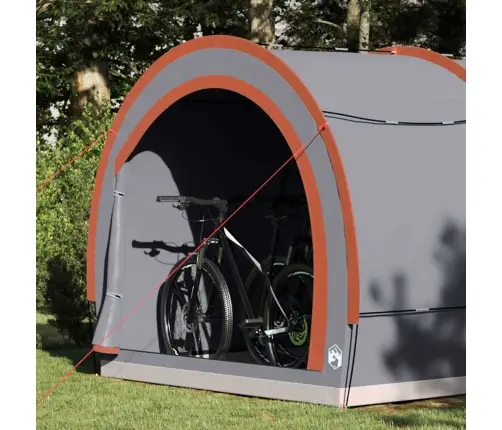 Rattahoidla Telk Katusega Hall Ja Oranž 256 X 222 X 182 Cm