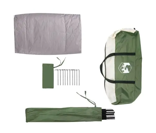 Palapinė Su Stogu Žalia 268 X 240 X 191 Cm Poliesteris