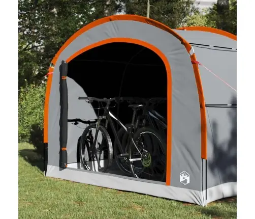 Telts Ar Jumtu Ar Gaisa Ventilāciju Pelēka Ar Oranžu 268 X 240 X 191 Cm Vidaxl