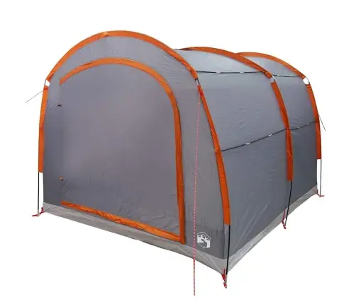 Telts Ar Jumtu Ar Gaisa Ventilāciju Pelēka Ar Oranžu 268 X 240 X 191 Cm Vidaxl