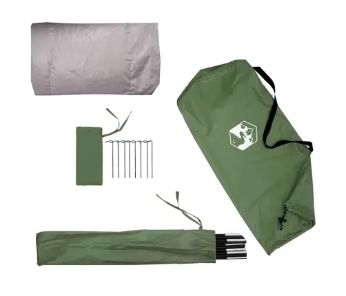 Aizmugures Uzglabāšanas Telts Ar Jumtu Zaļa 210 X 90 X 174 Cm Vidaxl