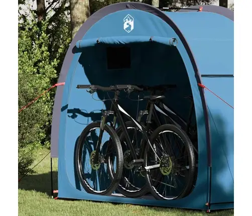 Dviračių Saugojimo Palapinė Su Stogu Mėlyna 210 X 90 X 174 Cm