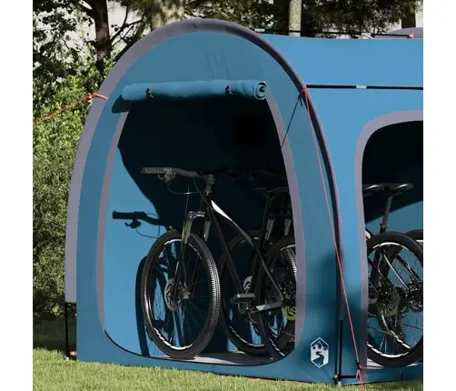 Velosipēdu Uzglabāšanas Telts Ar Jumtu Ar Uzglabāšanu Ar Gaisa Ventilāciju Zila Vidaxl