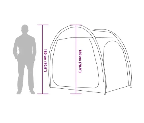 Velosipēdu Uzglabāšanas Telts Ar Jumtu Ar Uzglabāšanu Ar Gaisa Ventilāciju Zila Vidaxl