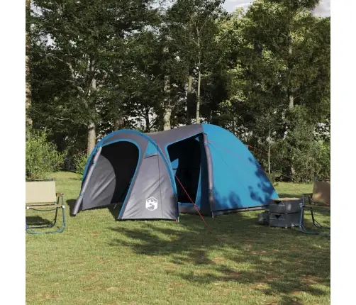 Kupola Telts Ar Jumtu Ar Uzglabāšanu Ar Gaisa Ventilāciju Zila 384 X 254 X 170 Cm Vidaxl