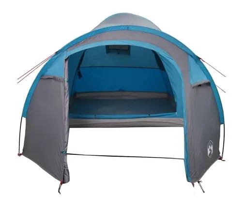 Kupola Telts Ar Jumtu Ar Uzglabāšanu Ar Gaisa Ventilāciju Zila 384 X 254 X 170 Cm Vidaxl