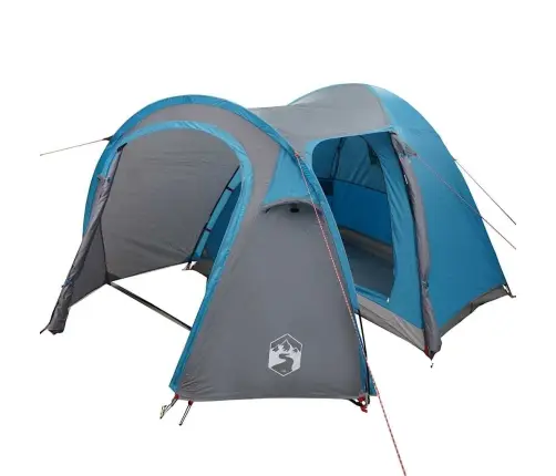 Kupola Telts Ar Jumtu Ar Uzglabāšanu Ar Gaisa Ventilāciju Zila 384 X 254 X 170 Cm Vidaxl