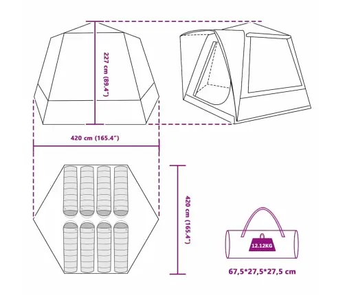Telkimise Telk Hall Ja Oranž Hall Ja Oranž 420 X 420 X 227 Cm