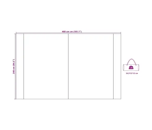 Ūdensizturīgs Tarp Zaļa 460 X 240 Cm Vidaxl