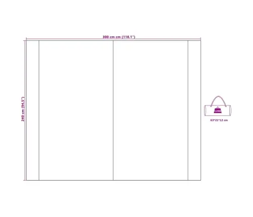 Ūdensnecaurskatāma Plēve 300 X 240 Cm Vidaxl