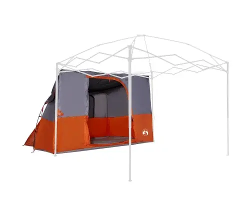 Telts Ar Jumtu Cits Pelēks Un Oranžs Un Melns Vidaxl