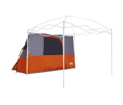 Telts Ar Jumtu Cits Pelēks Un Oranžs Un Melns Vidaxl