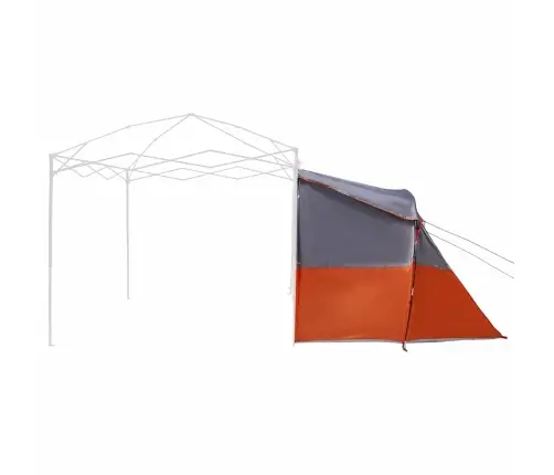 Telts Ar Jumtu Cits Pelēks Un Oranžs Un Melns Vidaxl