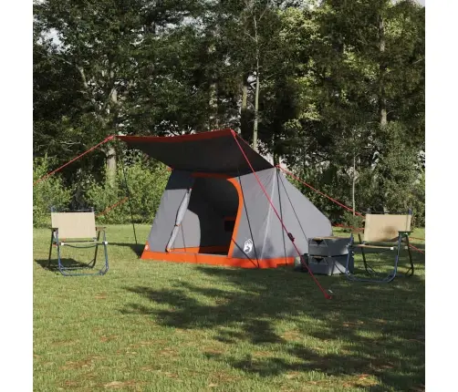 Telts Pelēka Ar Oranžu 282 X 225 X 154 Cm Vidaxl