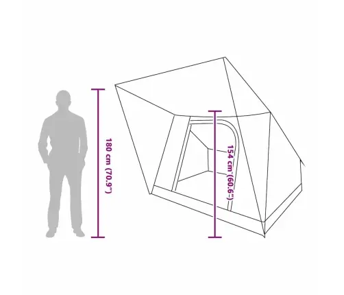 Telts Pelēka Ar Oranžu 282 X 225 X 154 Cm Vidaxl