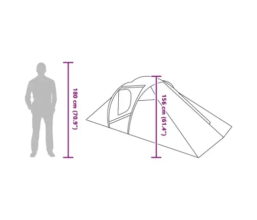 Telts Ar Jumtu Cits Ar Gaisa Ventilāciju Zils Un Melns 510 X 240 X 156 Cm Vidaxl