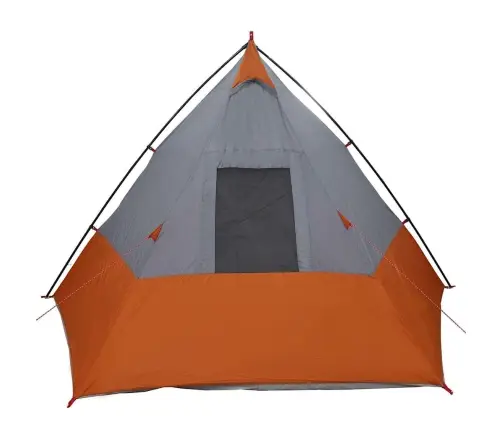 Telts Pelēks Un Oranžs Un Melns 383 X 338 X 217 Cm Poliesters Vidaxl