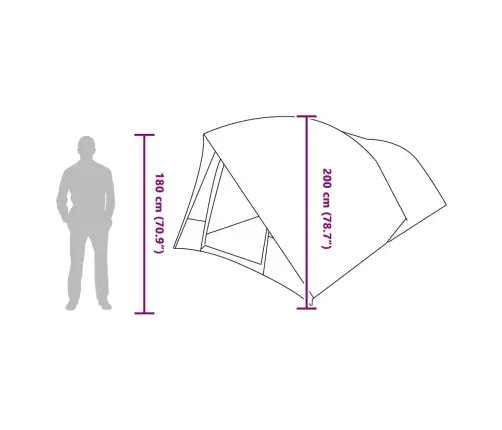 Tunela Telts 500 X 348 X 200 Cm Vidaxl