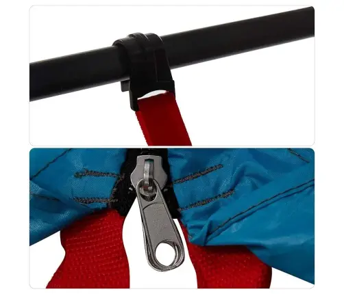 Telts Ar Jumtu Cits Ar Gaisa Ventilāciju Regulējams Zils Un Melns 303 X 303 Cm Vidaxl