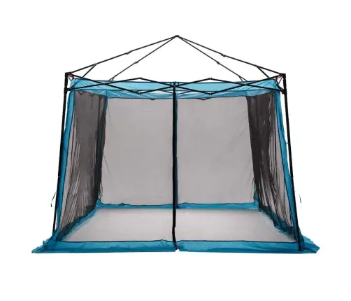 Telts Ar Jumtu Cits Ar Gaisa Ventilāciju Regulējams Zils Un Melns 303 X 303 Cm Vidaxl