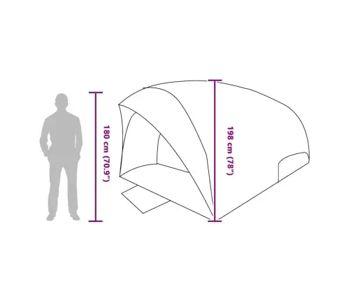 Tunnelitelk Katusega Õhuavaga Sinine 410 X 285 X 198 Cm Taft