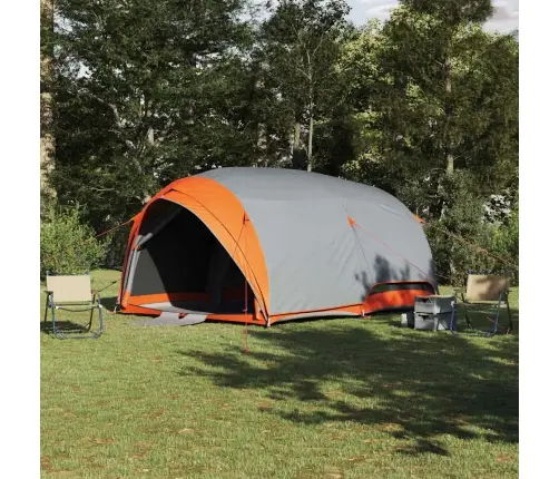 Tunelinė Palapinė Pilka Ir Oranžinė 410 X 285 X 198 Cm Tafta