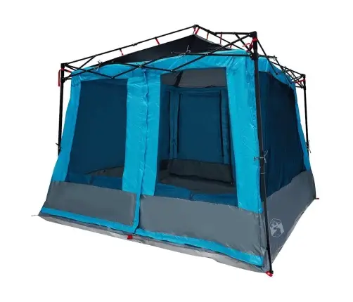 Telts Ar Jumtu Cits Ar Gaisa Ventilāciju Zils Un Melns 291 X 291 Cm Vidaxl