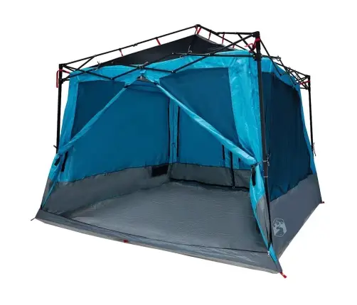 Telts Ar Jumtu Cits Ar Gaisa Ventilāciju Zils Un Melns 291 X 291 Cm Vidaxl