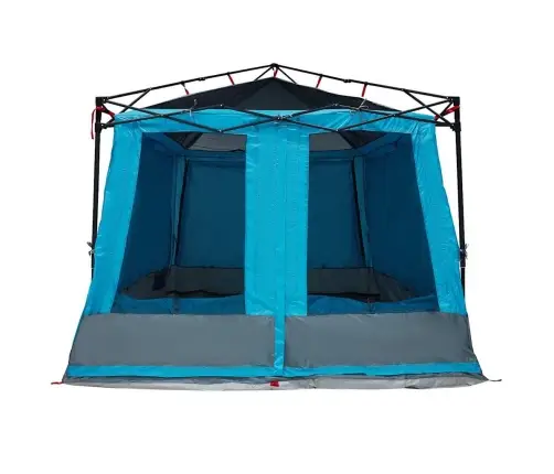 Telts Ar Jumtu Cits Ar Gaisa Ventilāciju Zils Un Melns 291 X 291 Cm Vidaxl