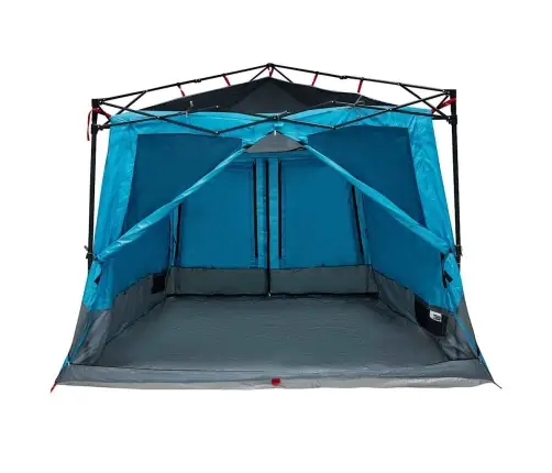 Telts Ar Jumtu Cits Ar Gaisa Ventilāciju Zils Un Melns 291 X 291 Cm Vidaxl