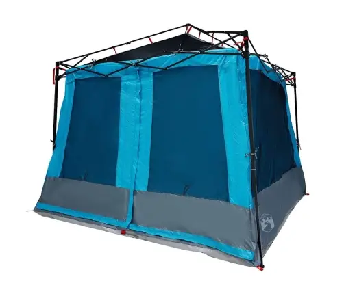 Telts Ar Jumtu Cits Ar Gaisa Ventilāciju Zils Un Melns 291 X 291 Cm Vidaxl