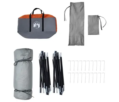 Ģimenes Iekšējā Telts Pelēka 520 X 520 X 190 Cm Vidaxl