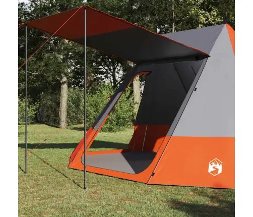Telts Pelēka Ar Oranžu 482 X 360 X 227 Cm Vidaxl