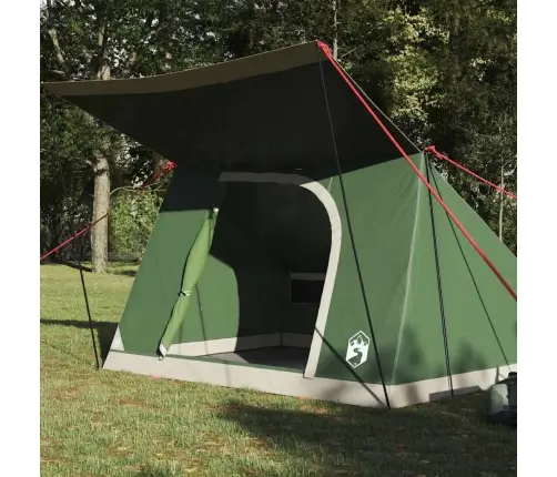 Kempingo Palapinė Su Stogu Žalia 223 X 163 X 130 Cm Tafta